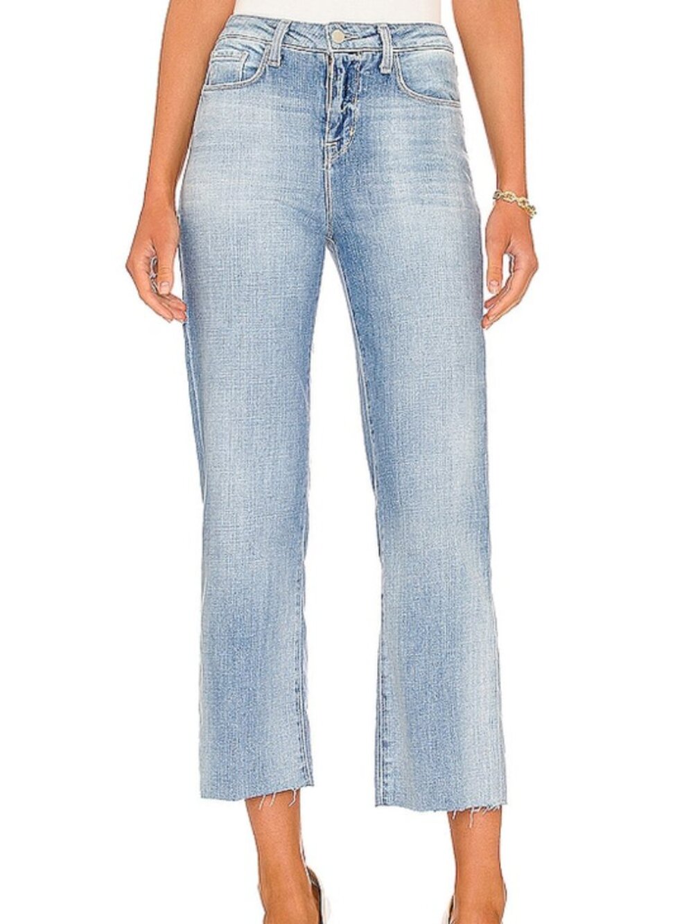 L'AGENCE Wanda High Rise Wide Leg Jeans in Highland Wash Size 28